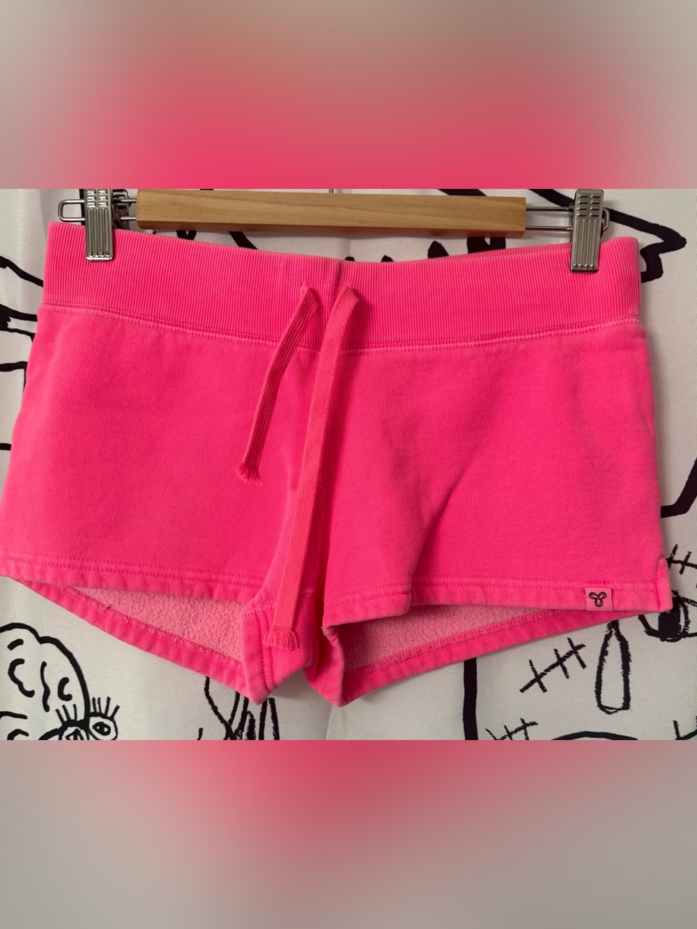 TNA Cozy Fleece Boyfriend Short Athletic Shorts Pink Small